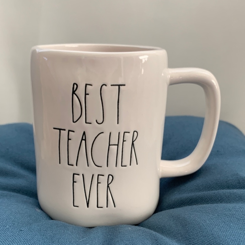 Rae Dunn Best Teacher Ever Cream Mug